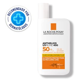 Protector Solar Anthelios UVMune 400 Fluido Invisible FPS 50+ 50ml bloqueador de para Hidratacion la roche posay - Compra online en DermotiendaShopping